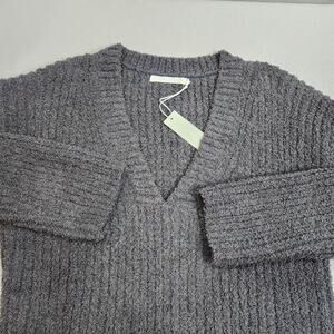 NWT $228 One Grey Day Sweater Gray Textured Knit Women's Sz Small